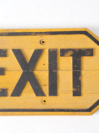 vintage wood Exit sign