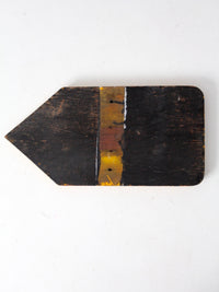 vintage wood Exit sign