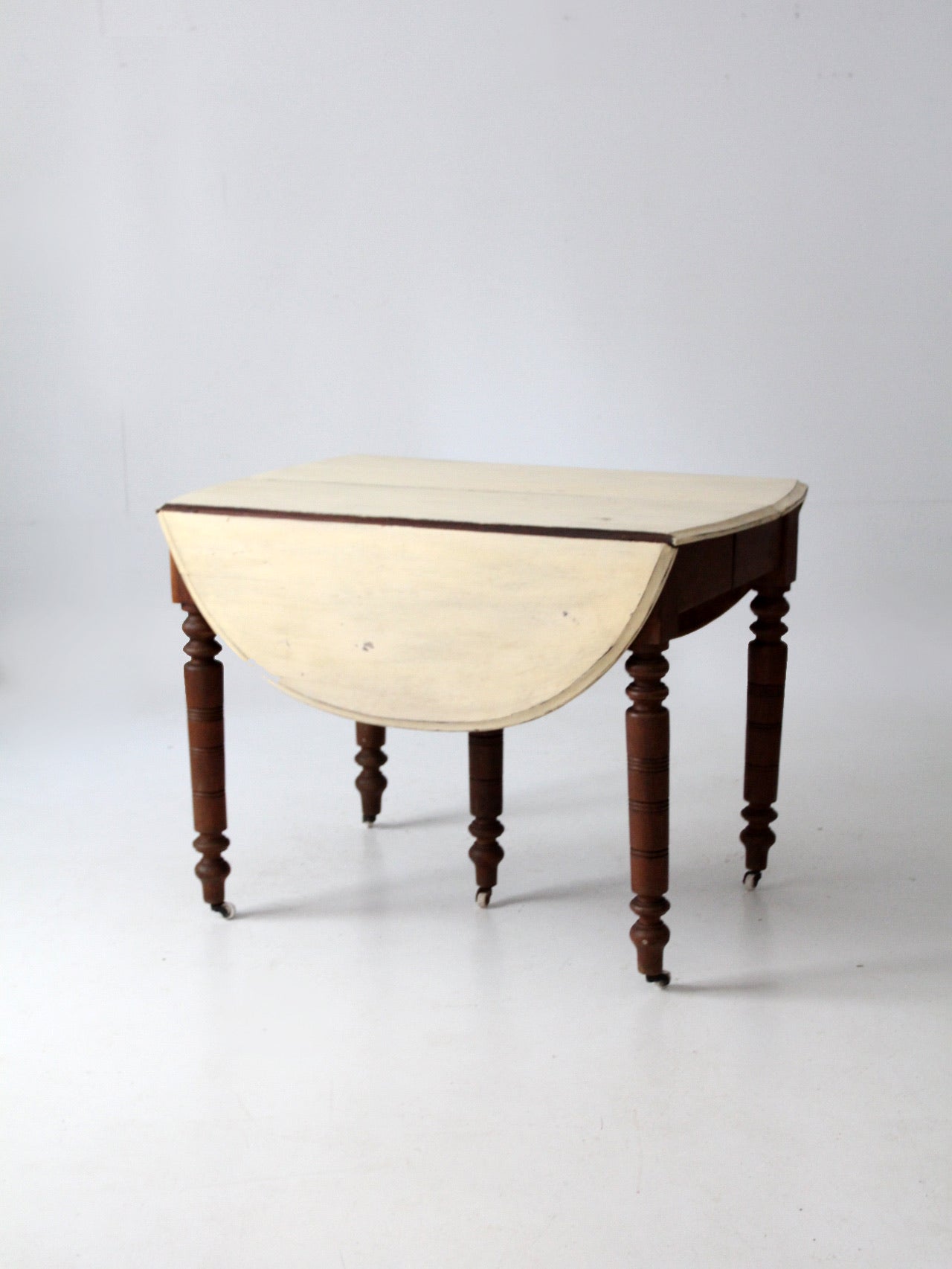 antique drop leaf table with fifth leg