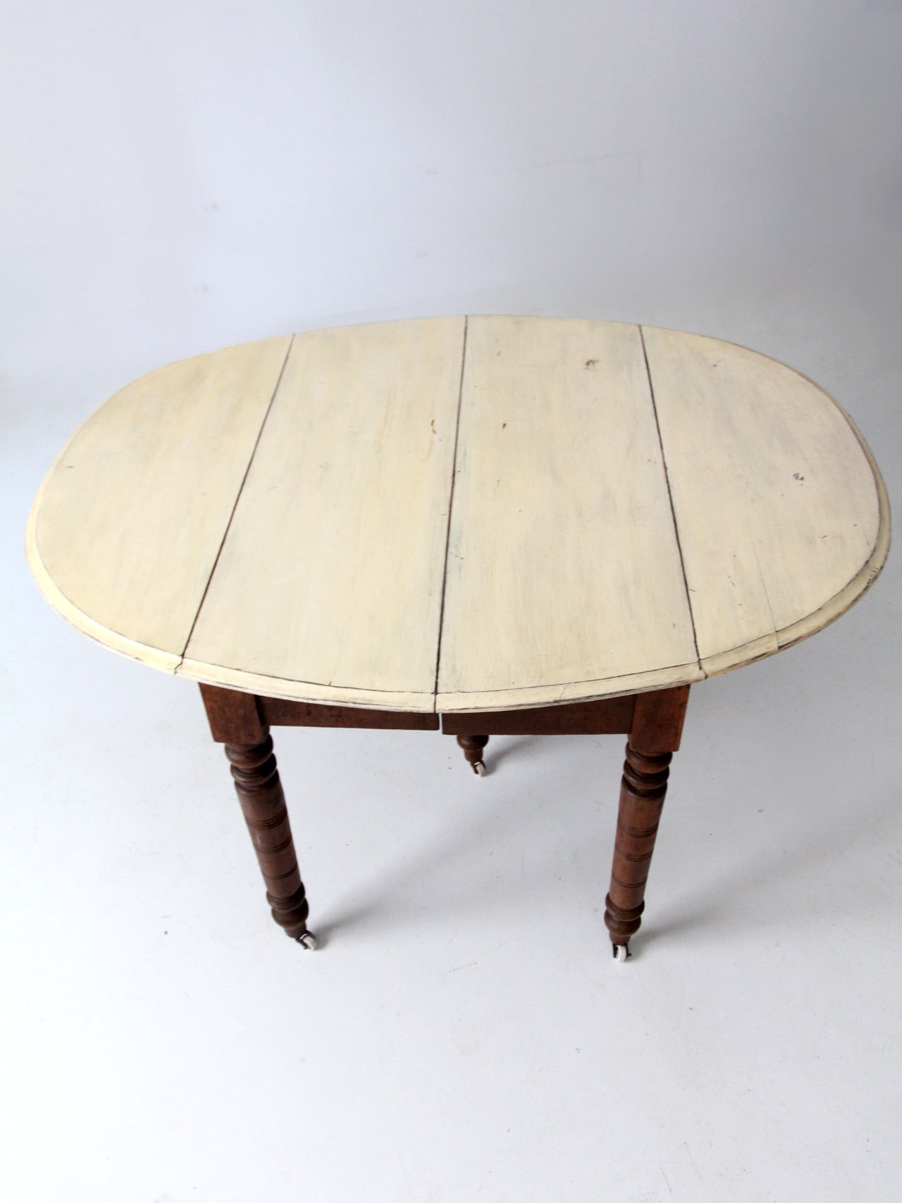 antique drop leaf table with fifth leg