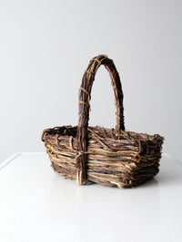 vintage rustic twig basket