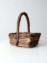 vintage rustic twig basket