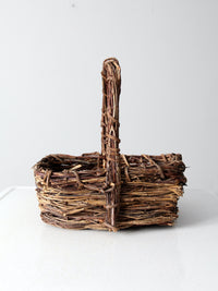 vintage rustic twig basket