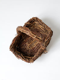vintage rustic twig basket