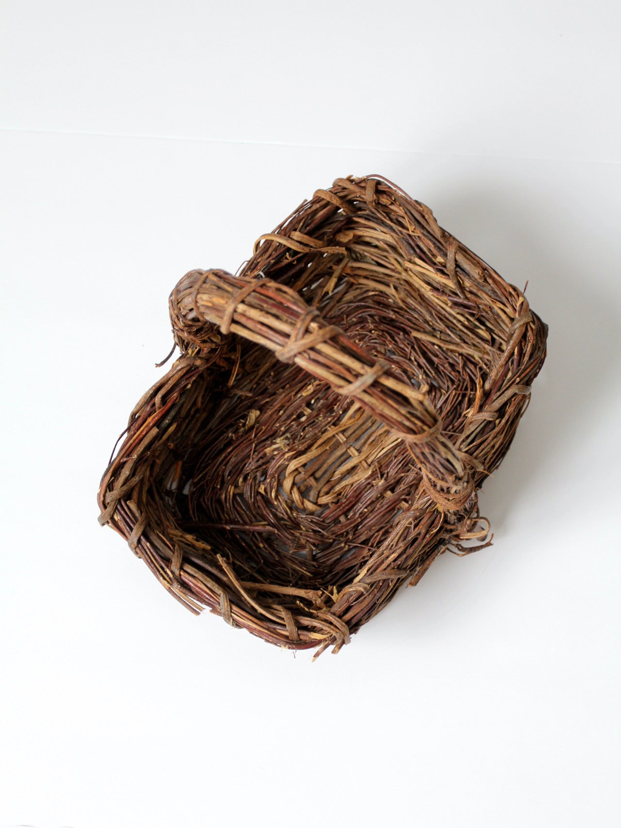 vintage rustic twig basket