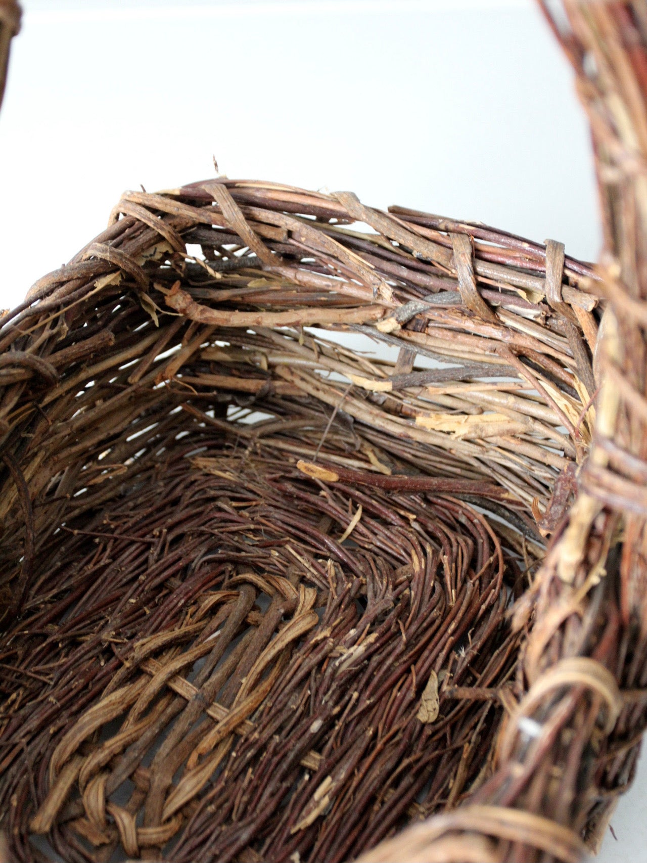 vintage rustic twig basket