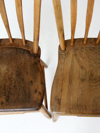 antique farmhouse dining chairs pair