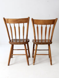 antique farmhouse dining chairs pair