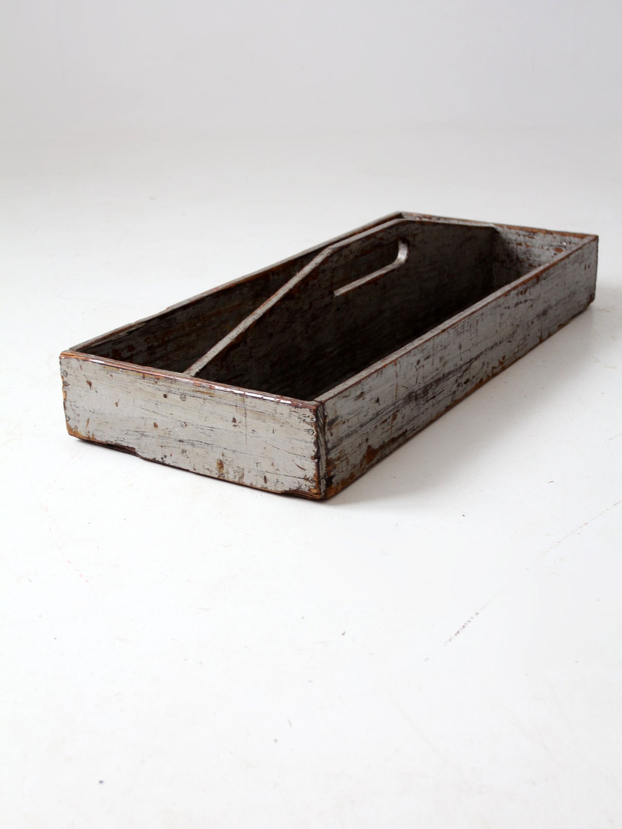 vintage wooden tool box trug