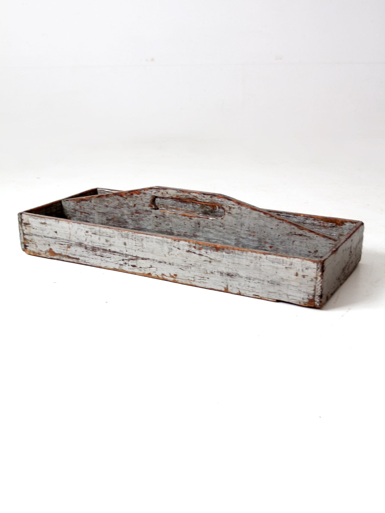 vintage wooden tool box trug