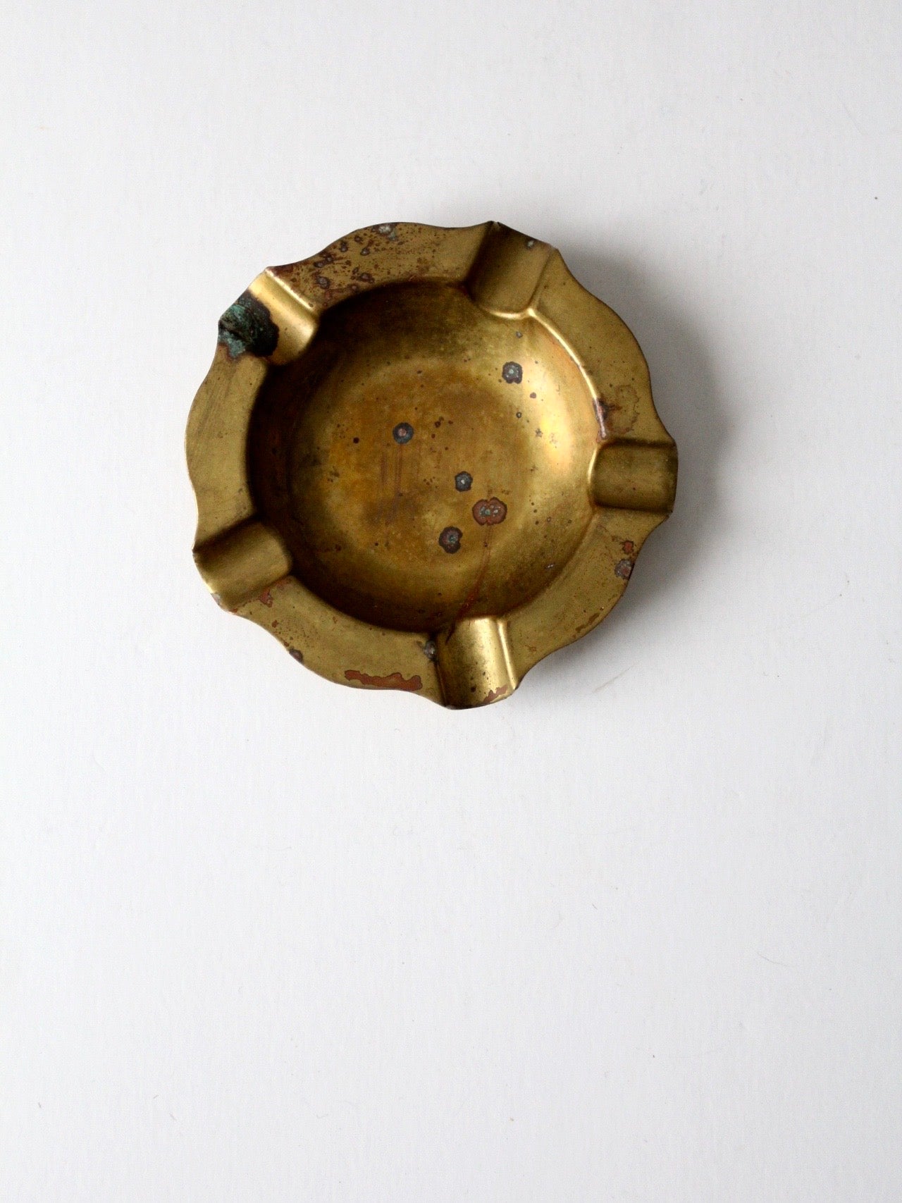 antique brass ashtray