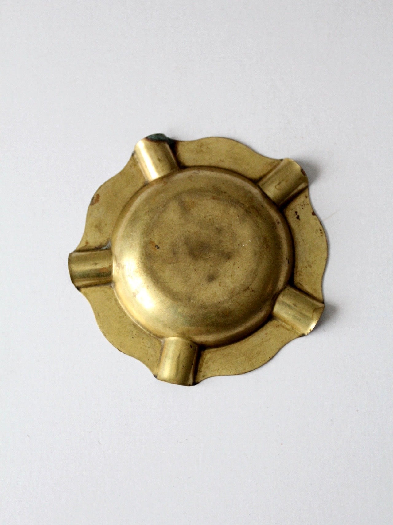 antique brass ashtray