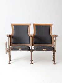 antique theatre seats pair