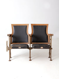 antique theatre seats pair