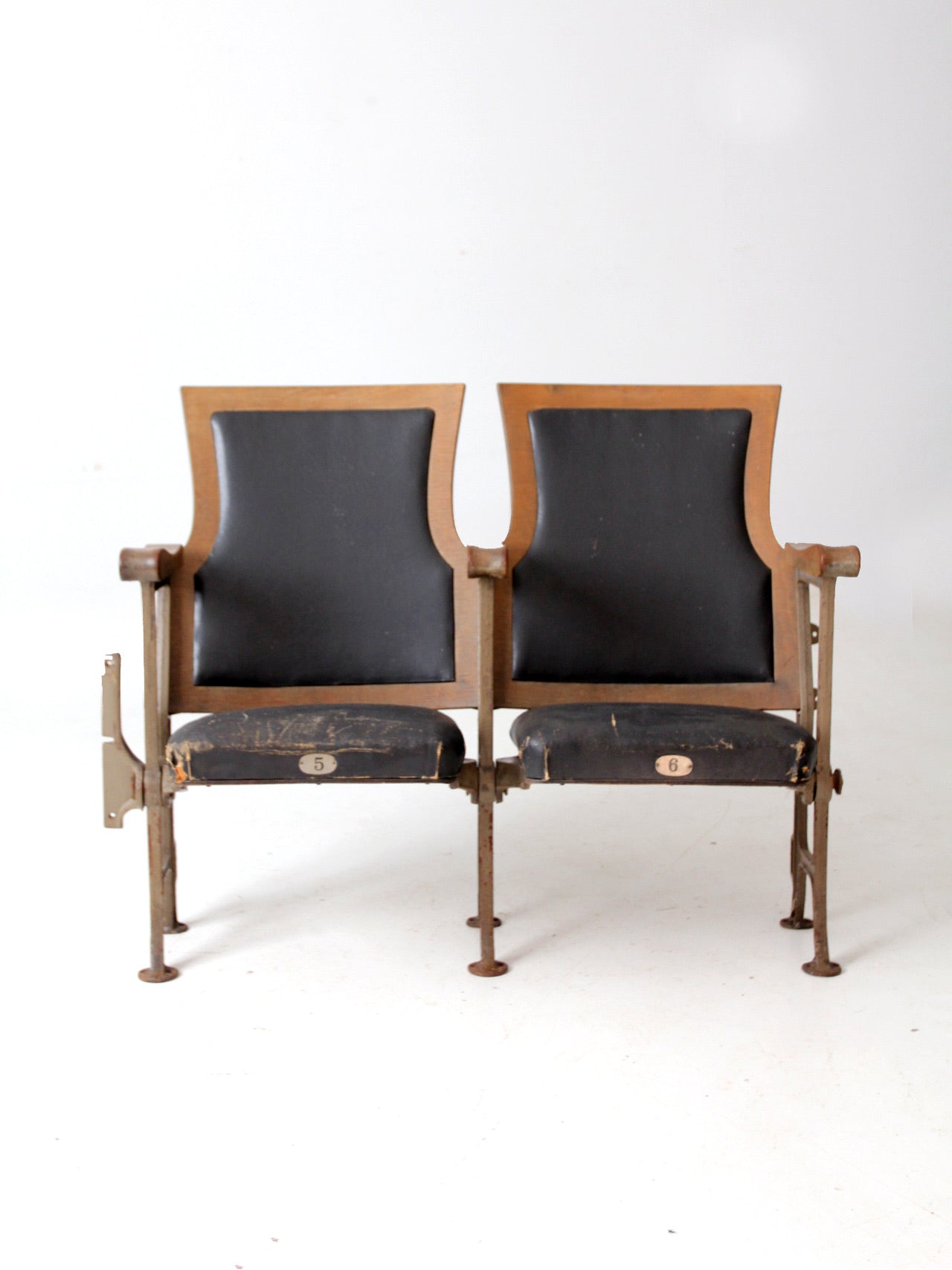 antique theatre seats pair
