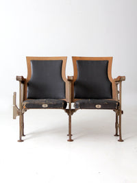 antique theatre seats pair
