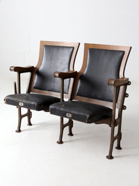 antique theatre seats pair