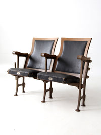 antique theatre seats pair