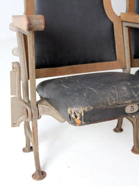 antique theatre seats pair