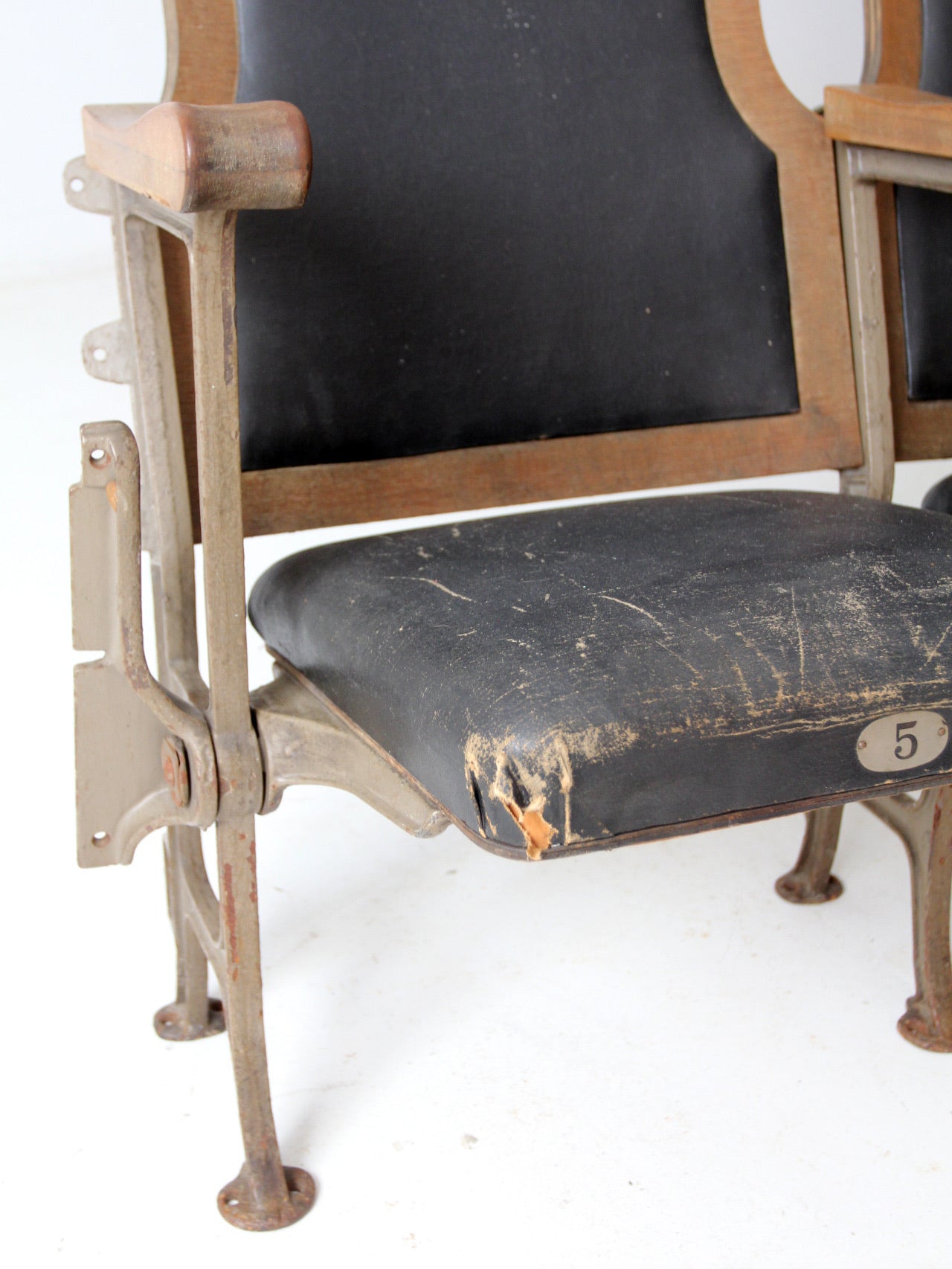 antique theatre seats pair