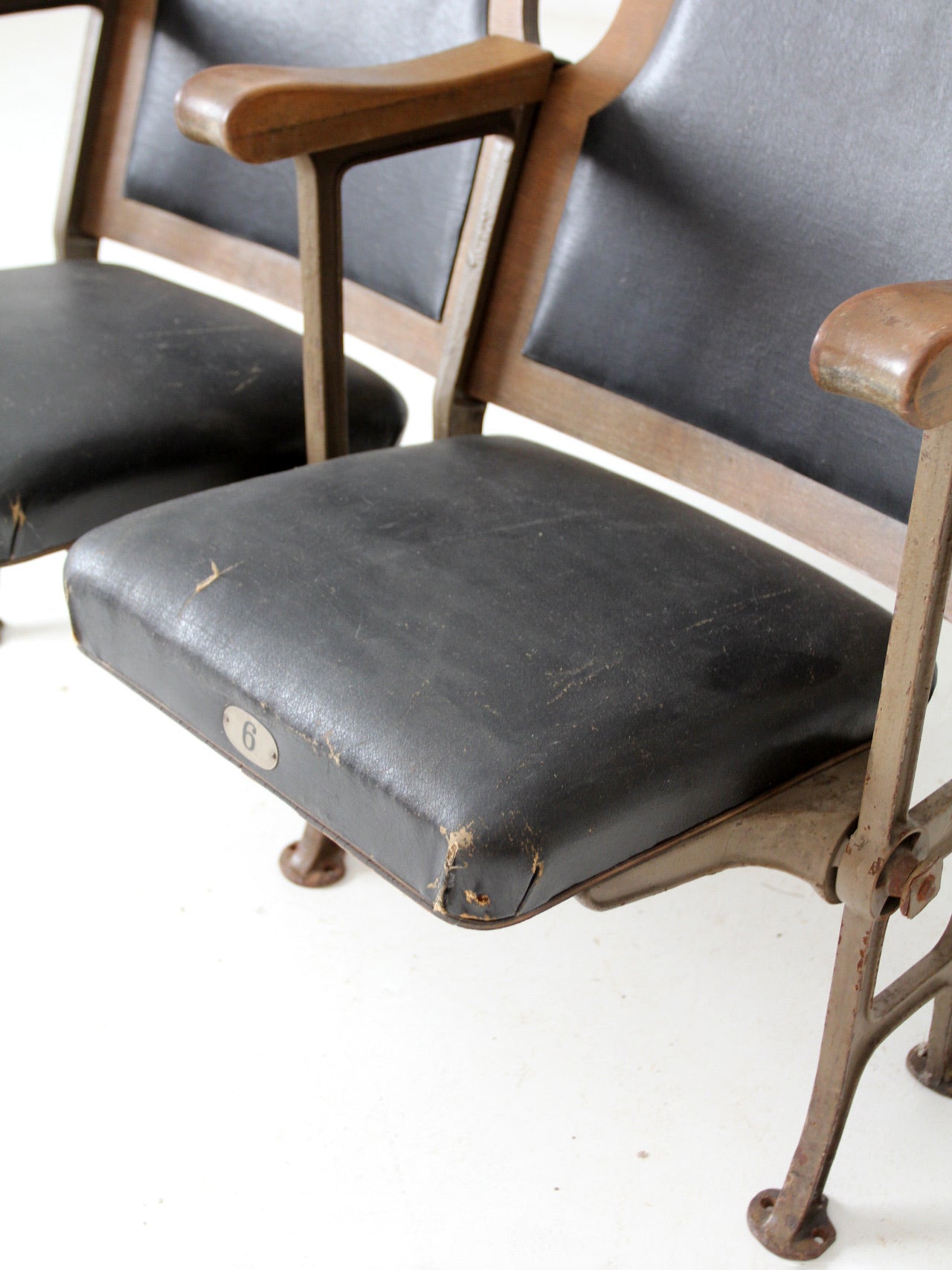antique theatre seats pair