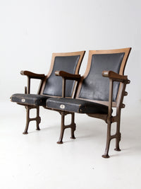 antique theatre seats pair