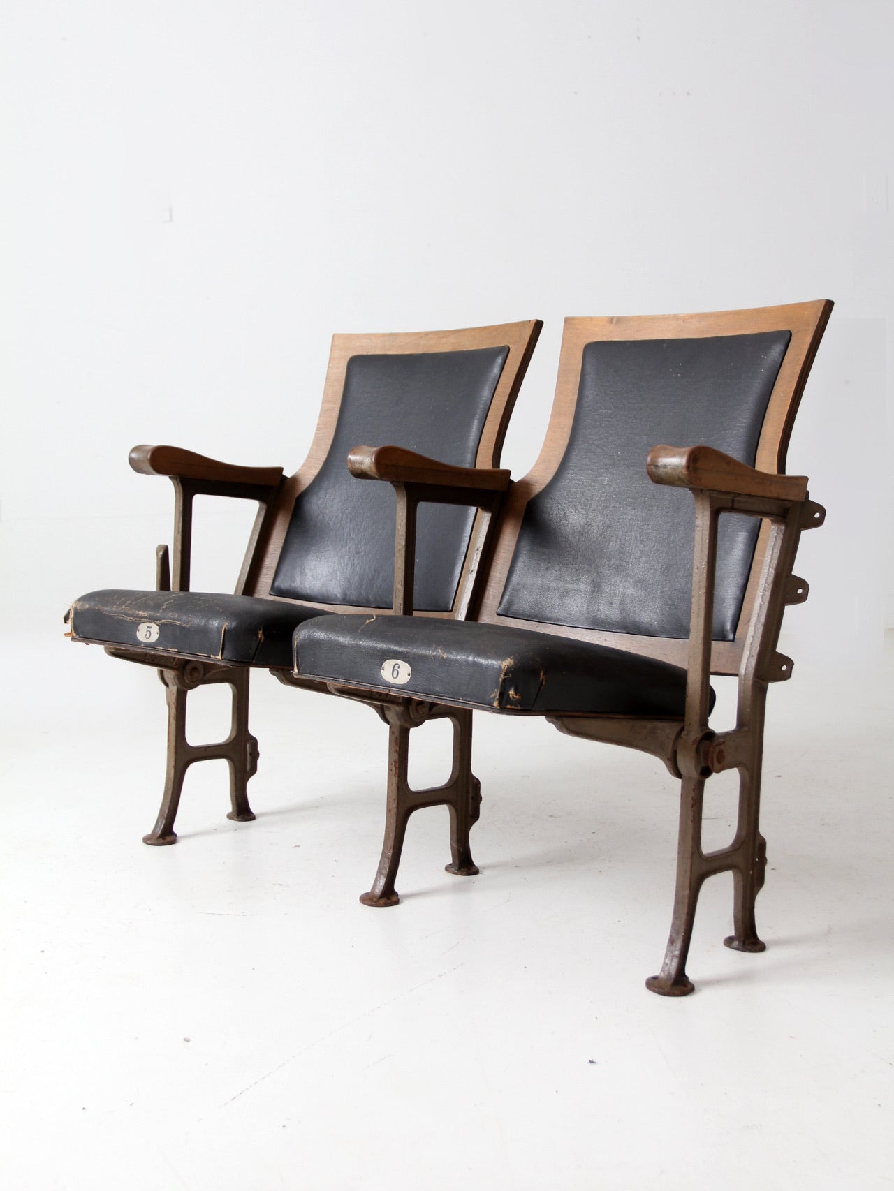 antique theatre seats pair