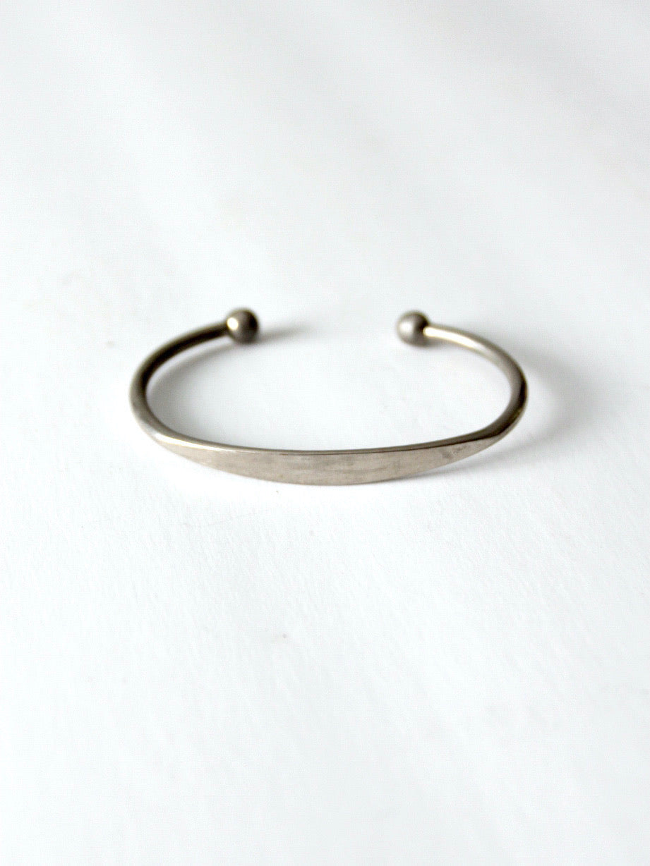 vintage silver tone cuff bracelet