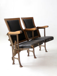 antique theatre seats pair