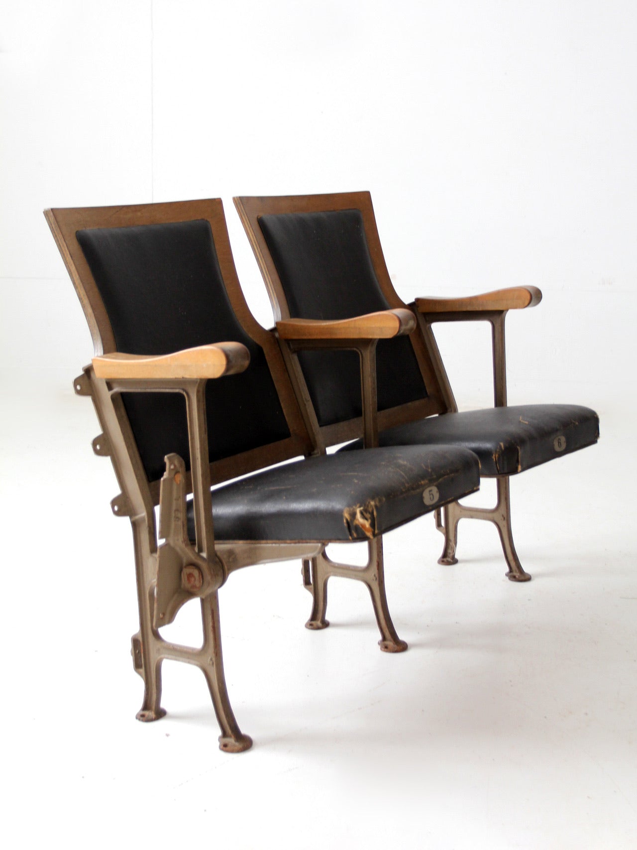 antique theatre seats pair
