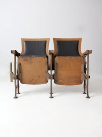 antique theatre seats pair