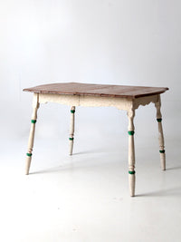 vintage painted wood dining table