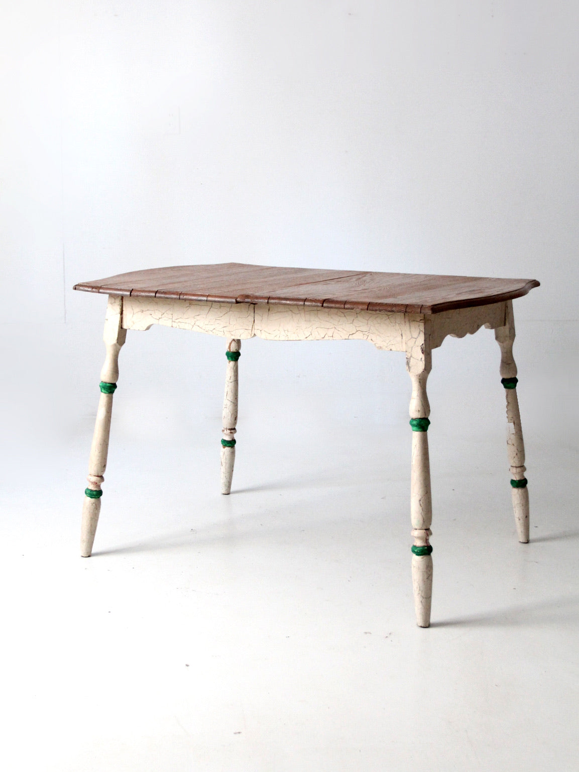 vintage painted wood dining table