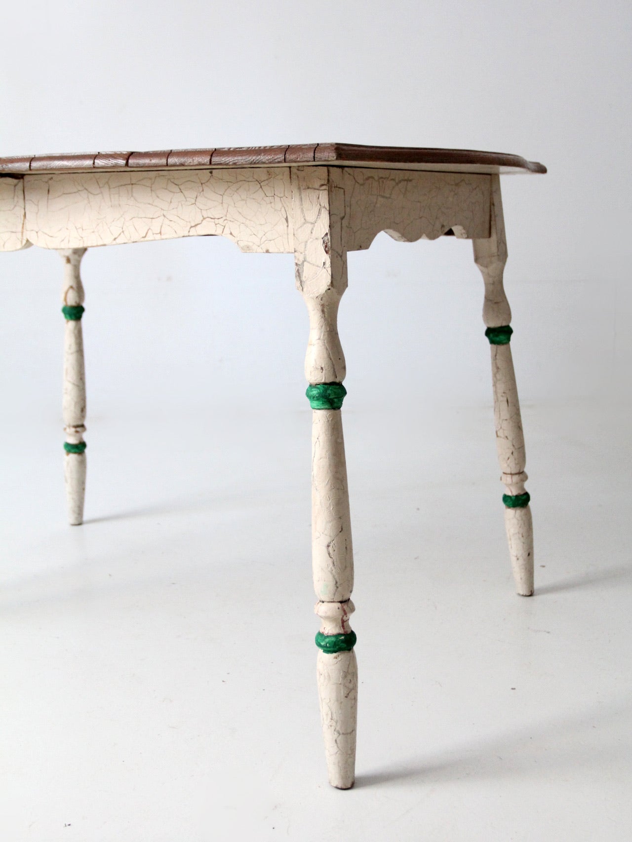 vintage painted wood dining table