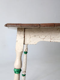 vintage painted wood dining table