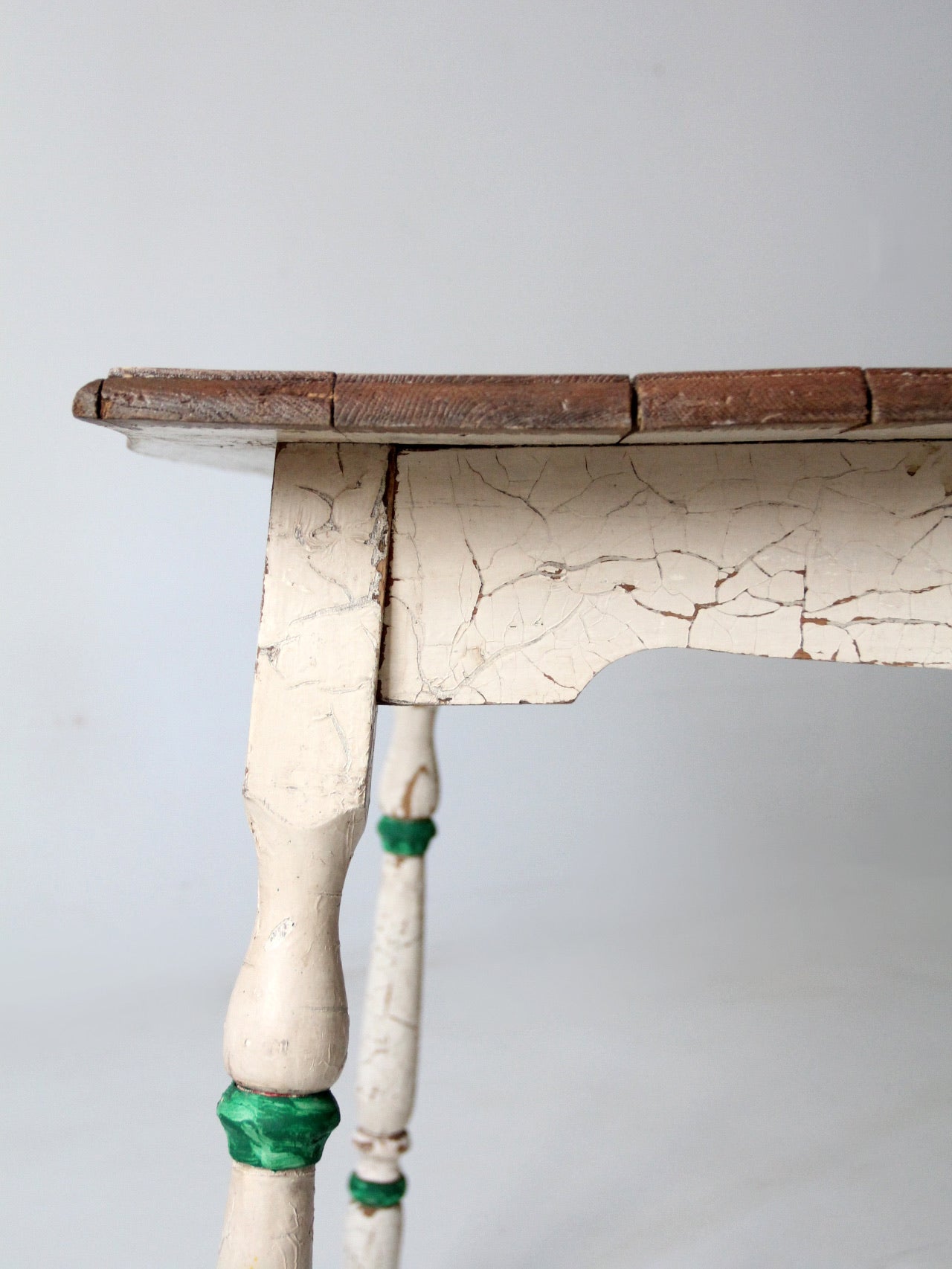 vintage painted wood dining table
