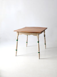 vintage painted wood dining table
