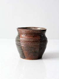 vintage studio pottery cachepot pottery vase