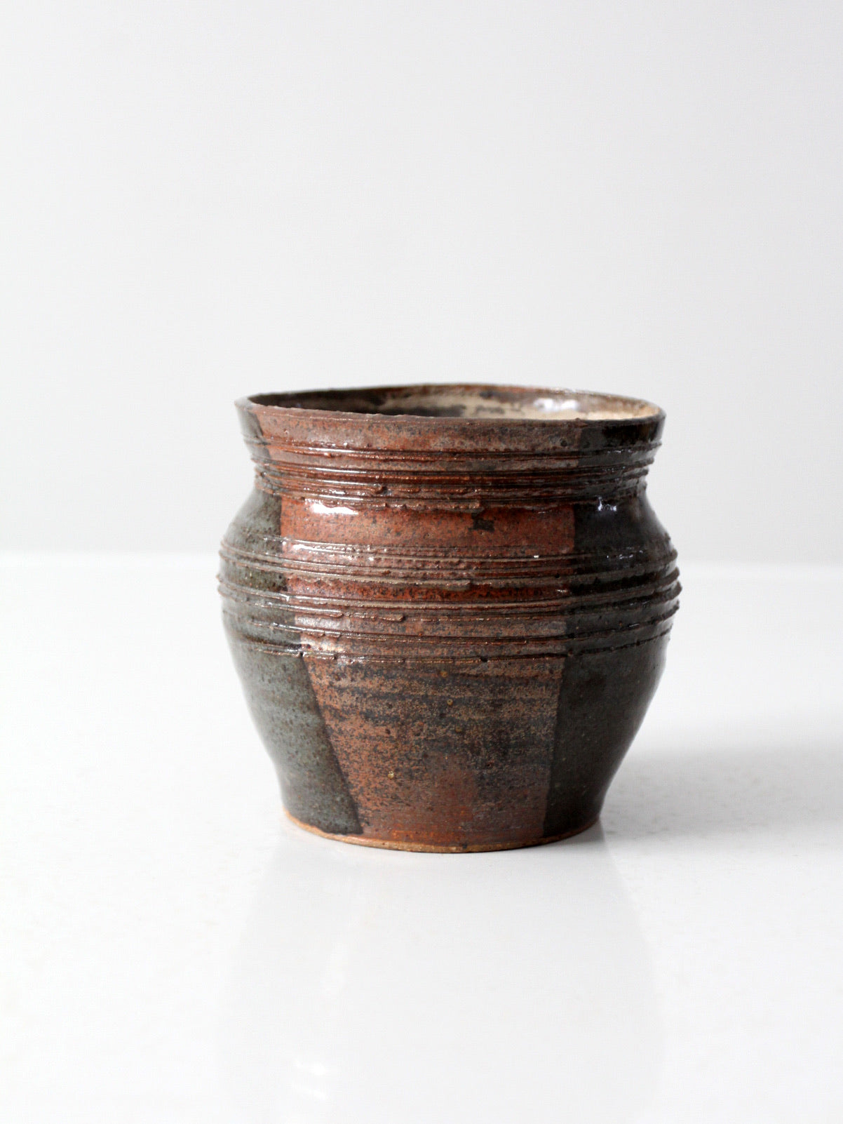 vintage studio pottery cachepot pottery vase