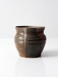 vintage studio pottery cachepot pottery vase