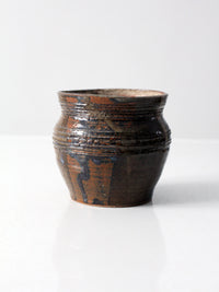 vintage studio pottery cachepot pottery vase