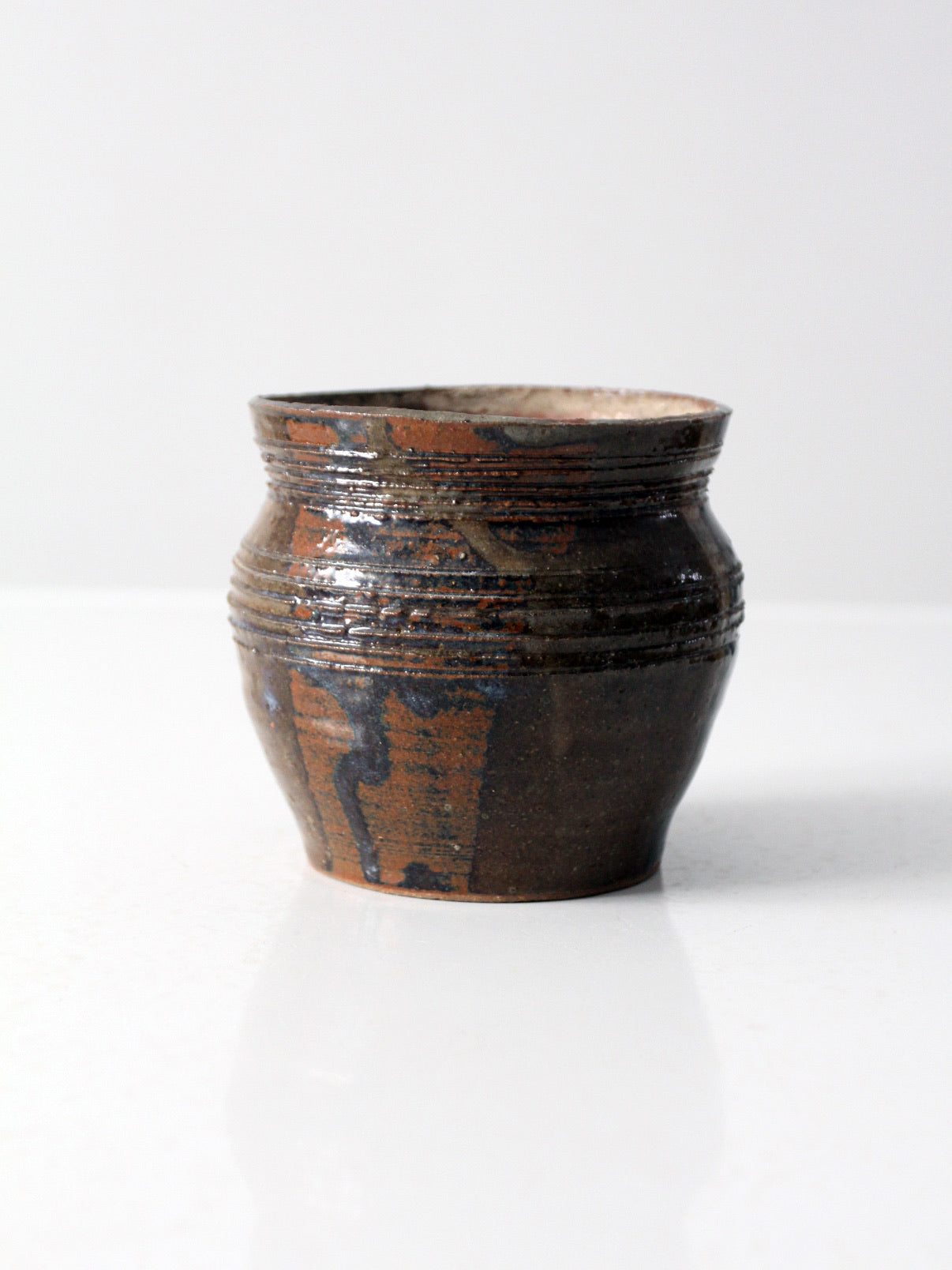 vintage studio pottery cachepot pottery vase