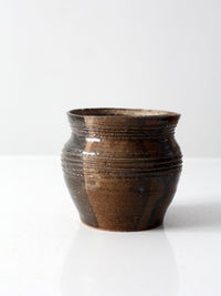 vintage studio pottery cachepot pottery vase