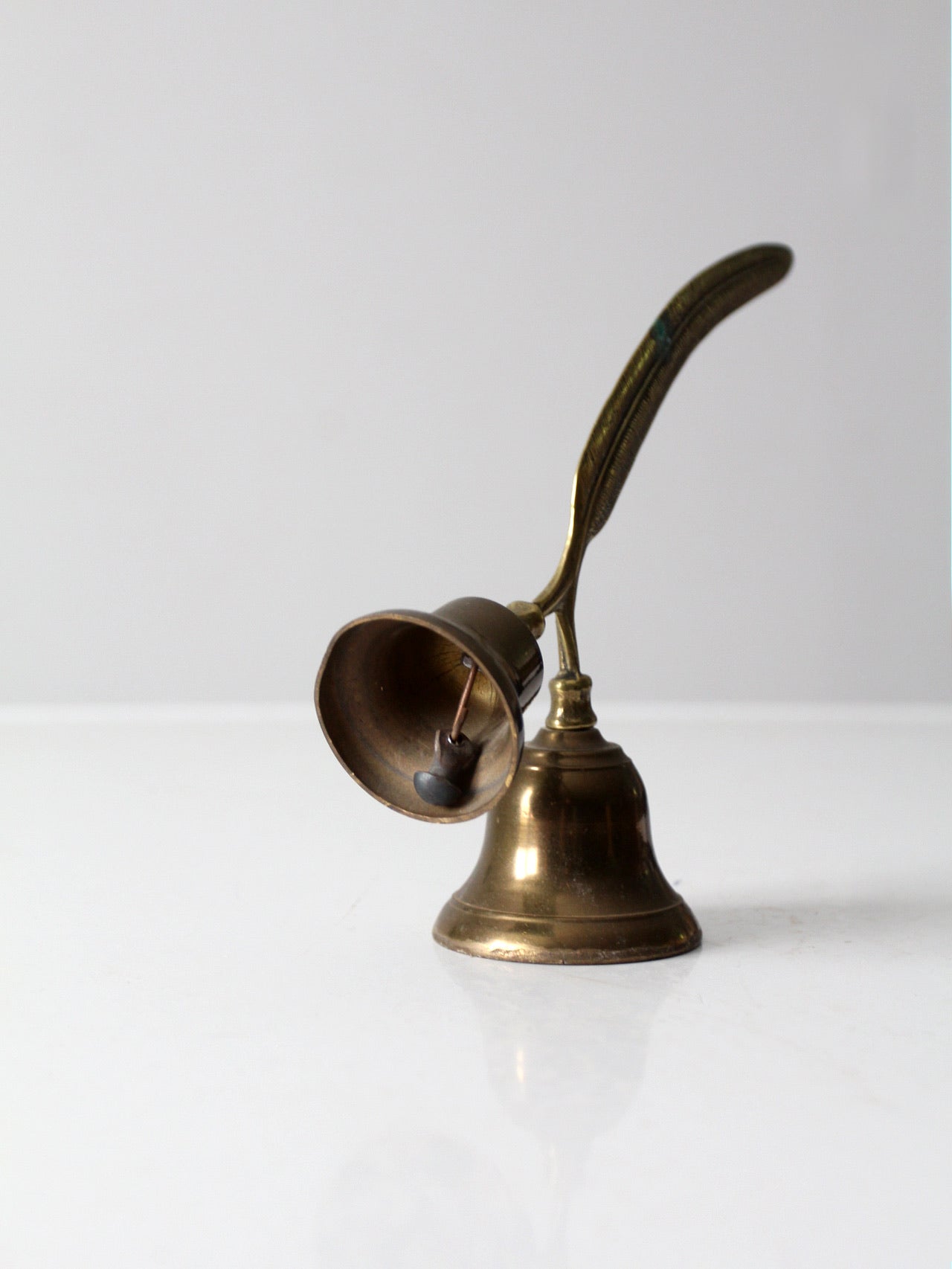 vintage English brass double bell