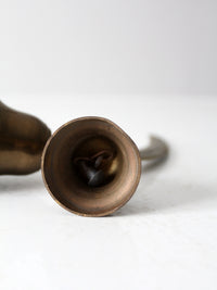 vintage English brass double bell