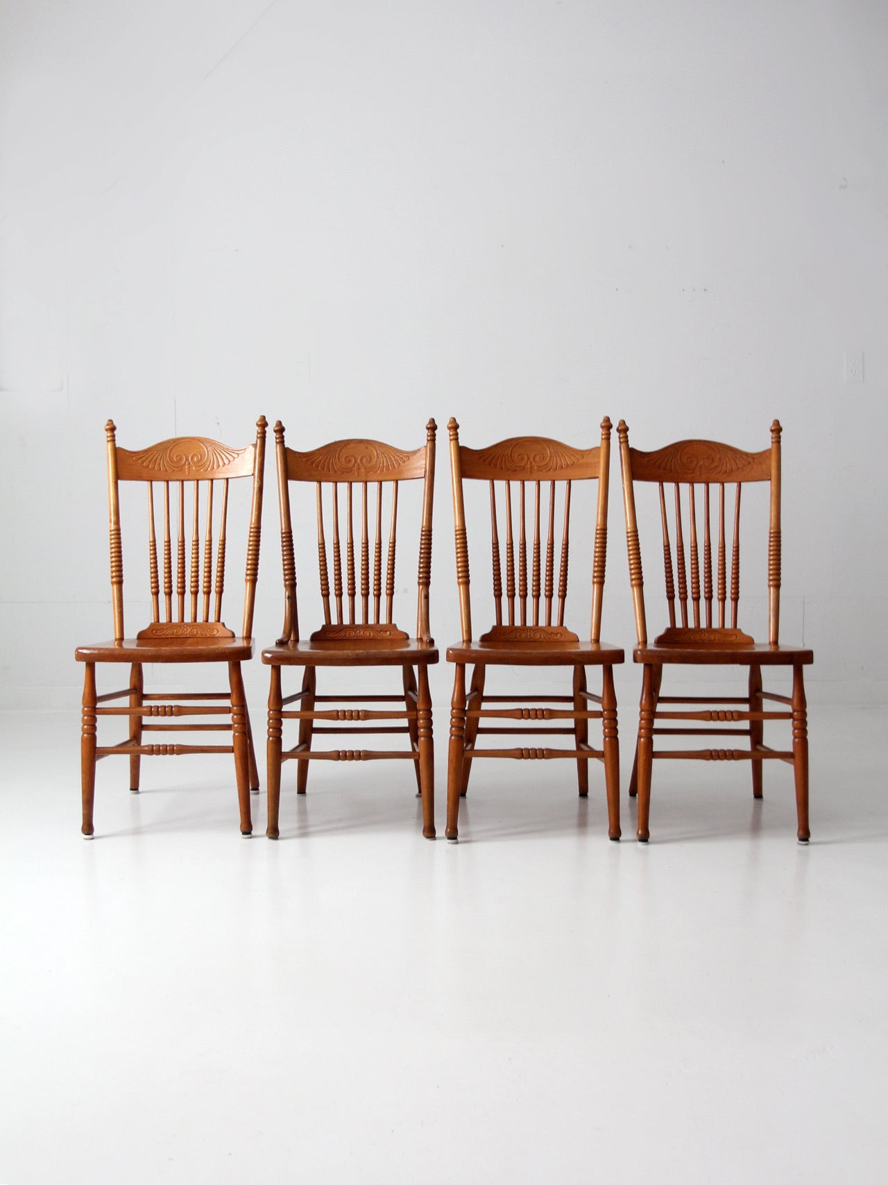 antique pressed back dining chairs