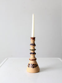 vintage Tonala Mexican pottery candlestick holder