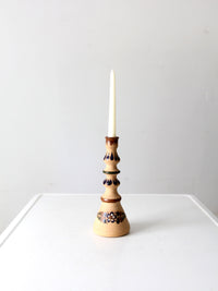 vintage Tonala Mexican pottery candlestick holder