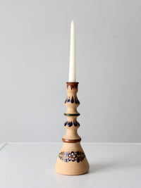 vintage Tonala Mexican pottery candlestick holder