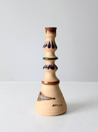 vintage Tonala Mexican pottery candlestick holder